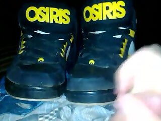 A Red-Haired Boy Masturbates, And Cums On These Osiris Sneakers To Lick All His Good Seed